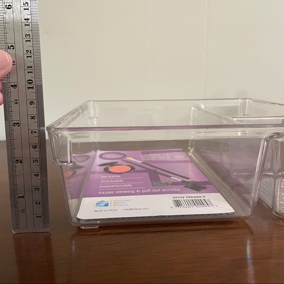 Acrylic cosmetic storage bin. NWT. - Picture 5 of 7